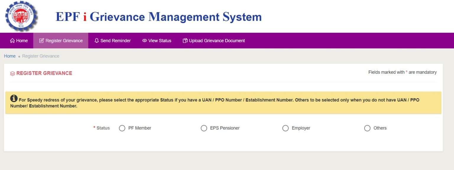 How To Submit Grievance At Epf In Details Labour Law Gyan